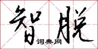 智脱怎么写好看