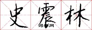 史震林怎么写好看