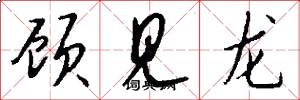 顾见龙怎么写好看
