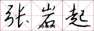 张岩起怎么写好看