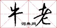 牛老怎么写好看