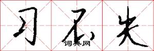 习不失怎么写好看