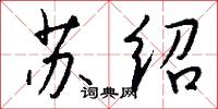 苏绍怎么写好看