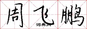 周飞鹏怎么写好看