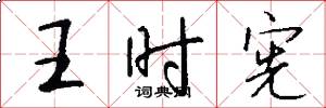 王时宪怎么写好看
