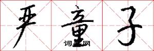 严童子怎么写好看
