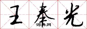 王奉光怎么写好看