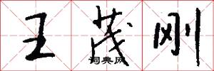 王茂刚怎么写好看
