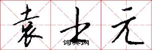 袁士元怎么写好看