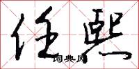 任熙怎么写好看