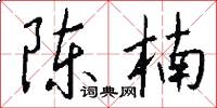 陈楠怎么写好看