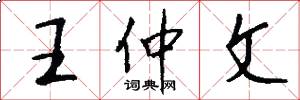 王仲文怎么写好看