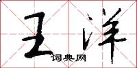 王洋怎么写好看