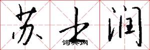 苏士润怎么写好看