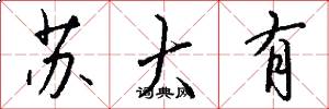 苏大有怎么写好看