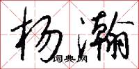 杨瀚怎么写好看