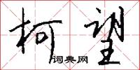 柯望怎么写好看