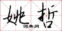 姚哲怎么写好看