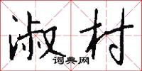 淑村怎么写好看