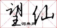 望仙怎么写好看