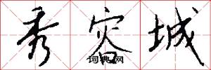 秀容城怎么写好看