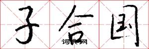 子合国怎么写好看