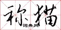 称猫怎么写好看