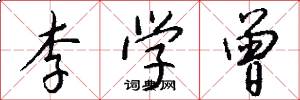 李学曾怎么写好看