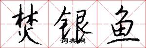 焚银鱼怎么写好看