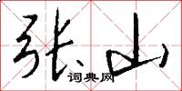 张山怎么写好看