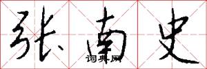 张南史怎么写好看