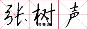 张树声怎么写好看