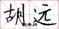 胡远怎么写好看