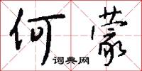 何蒙怎么写好看