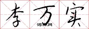 李万实怎么写好看