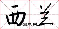 西兰怎么写好看