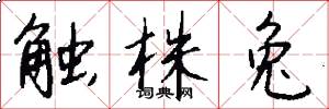 触株兔怎么写好看