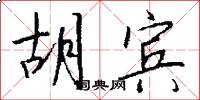 胡宾怎么写好看