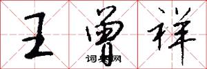 王曾祥怎么写好看