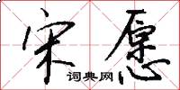 宋愿怎么写好看