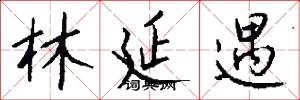林延遇怎么写好看