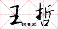 王哲怎么写好看