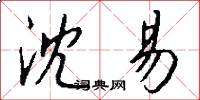 沈易怎么写好看