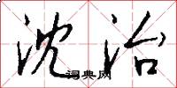 沈治怎么写好看