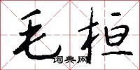 毛桓怎么写好看