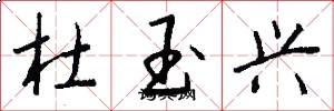 杜玉兴怎么写好看