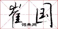 崔国怎么写好看