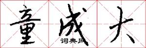 童成大怎么写好看