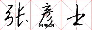 张彦士怎么写好看