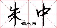 朱中怎么写好看
